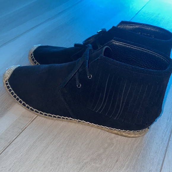 SAINT LAURENT BLACK SUEDE MOCCASIN BOOTIES 38 - Picture 5 of 7